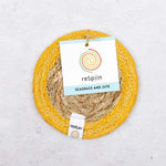 ReSpiin Jute & Seagrass Coaster - Yellow