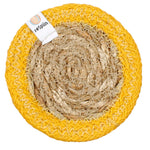 ReSpiin Jute & Seagrass Coaster - Yellow