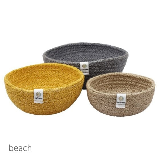 Ensemble de mini bols en jute ReSpiin