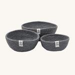 ReSpiin Jute Mini Bowl Set in the grey colourway