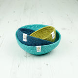 ReSpiin Jute Multicoloured Mini Bowl Set