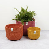 ReSpiin Jute Tall Basket Set - Fire