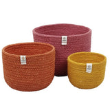 ReSpiin Jute Tall Basket Set - Fire