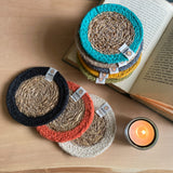 ReSpiin Jute & Seagrass Coaster - White