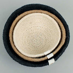 Respiin set of 3 natural mini bowls in natural, cream and black colour