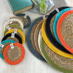 ReSpiin Jute & Seagrass Coaster - White