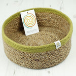 ReSpiin Medium Shallow Seagrass & Jute Basket