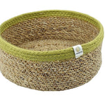 ReSpiin Medium Shallow Seagrass & Jute Basket