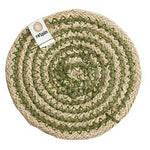 ReSpiin Spiral Jute Natural / Green Coaster