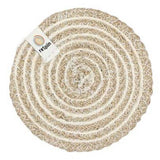 ReSpiin Spiral Jute Naturel / Dessous de Verre Blanc