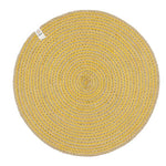 Set de table ReSpiin en jute spiralé naturel/jaune