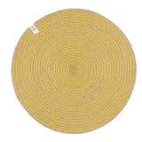 Set de table ReSpiin en jute spiralé naturel/jaune