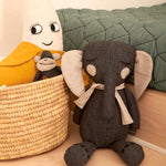 Peluche Éléphant Anthracite Roommate