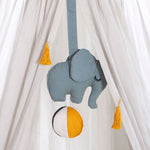 Roommate Elephant on Ball Music Mobile - Sea Grey