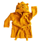 Peignoir de bain biologique jaune Roommate Kids - Tigre