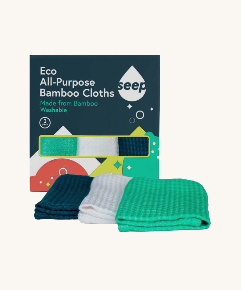 The seep company bamboo all purpose clothes in green white and navy