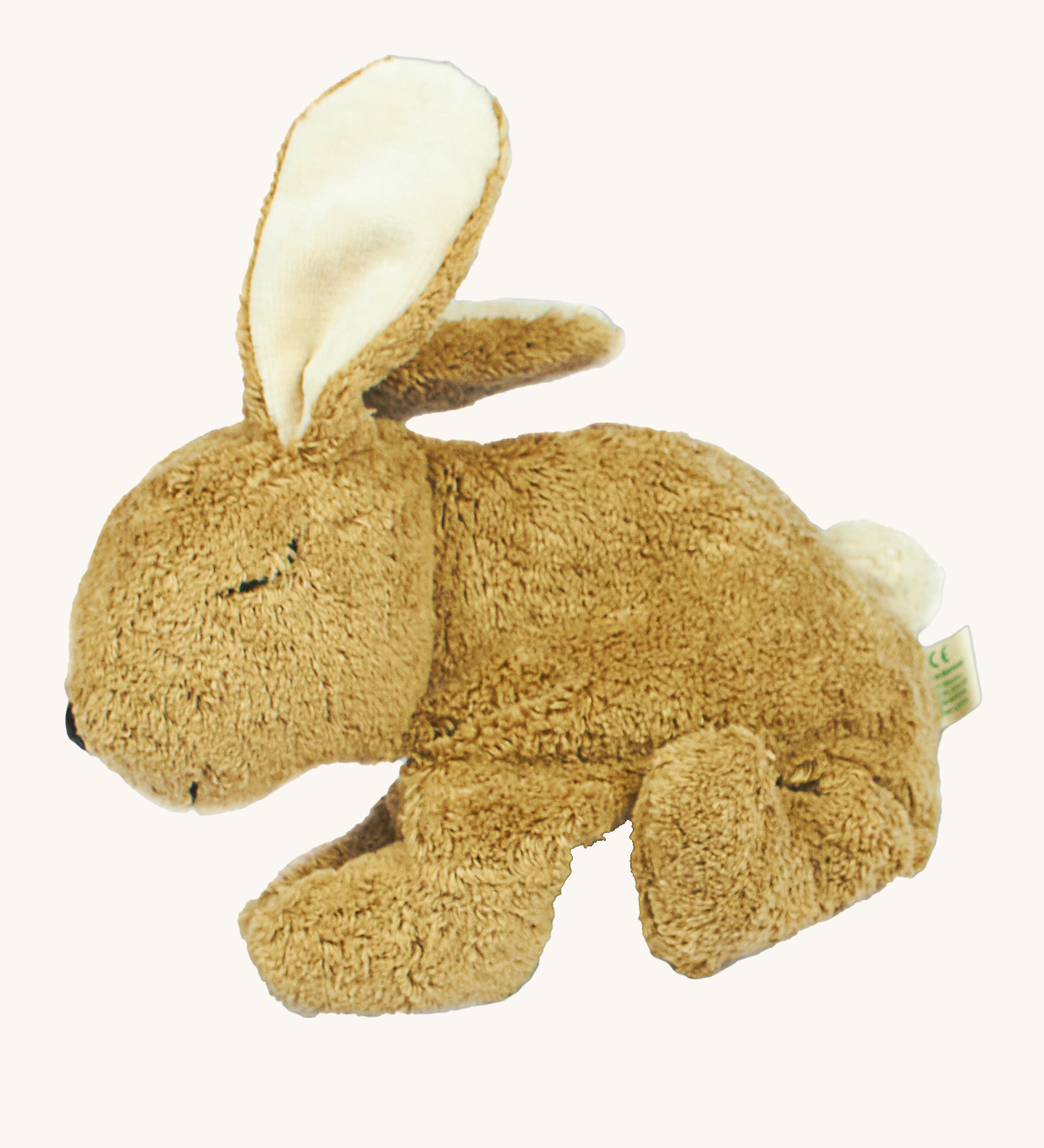 A Senger Large Cuddly Beige Rabbit on a plain background.