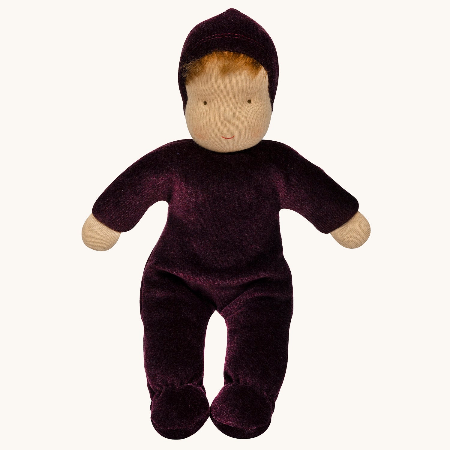 Senger Large Moss Violet Doll. A velvety purple natural cloth doll