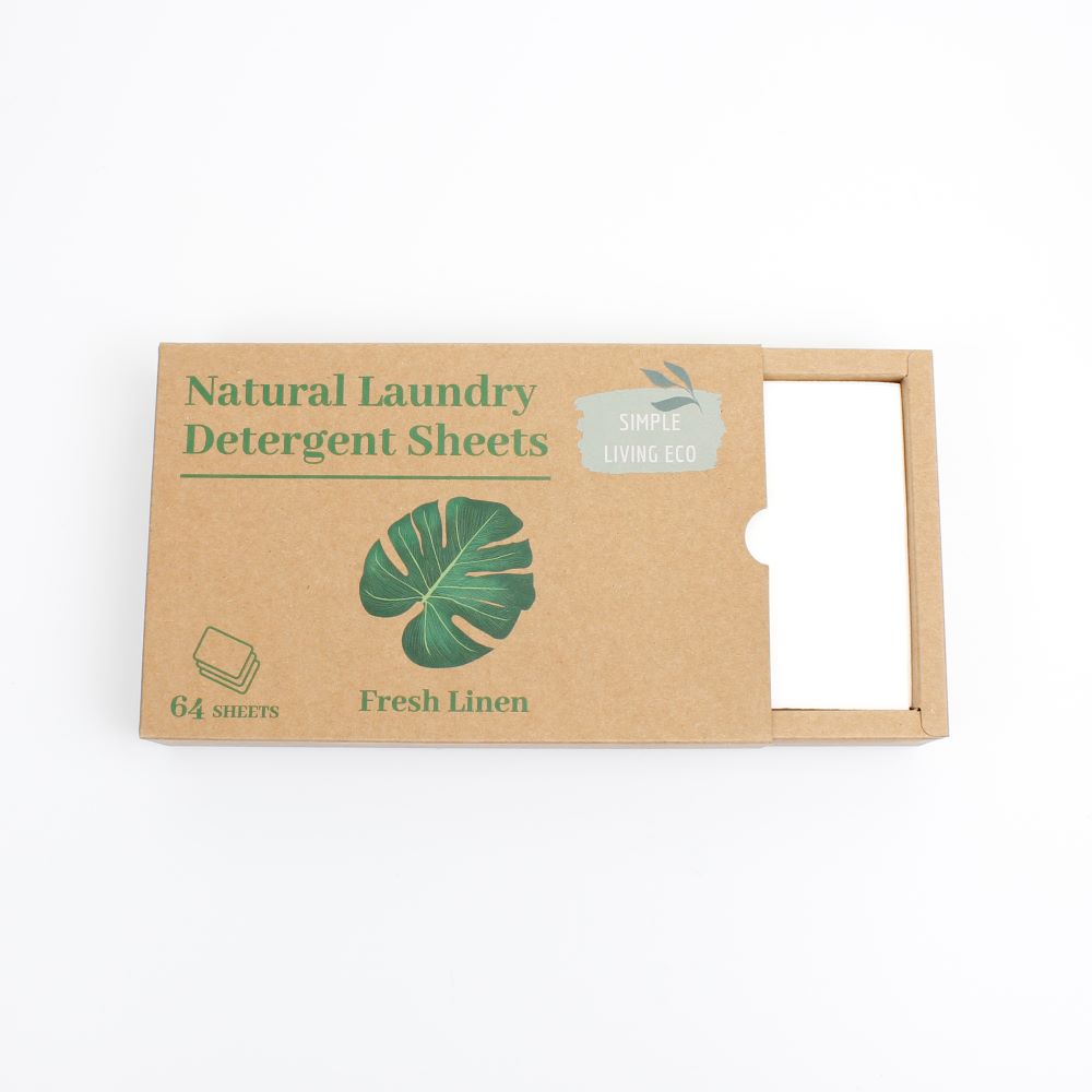 Simple Living Eco Dissolvable Laundry Detergent Sheets - Fresh Linen 64 Pack