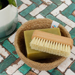 A Slice Of Green Wooden Nail Brush - Plant-Based Bristles