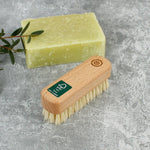 A Slice Of Green Wooden Nail Brush - Plant-Based Bristles