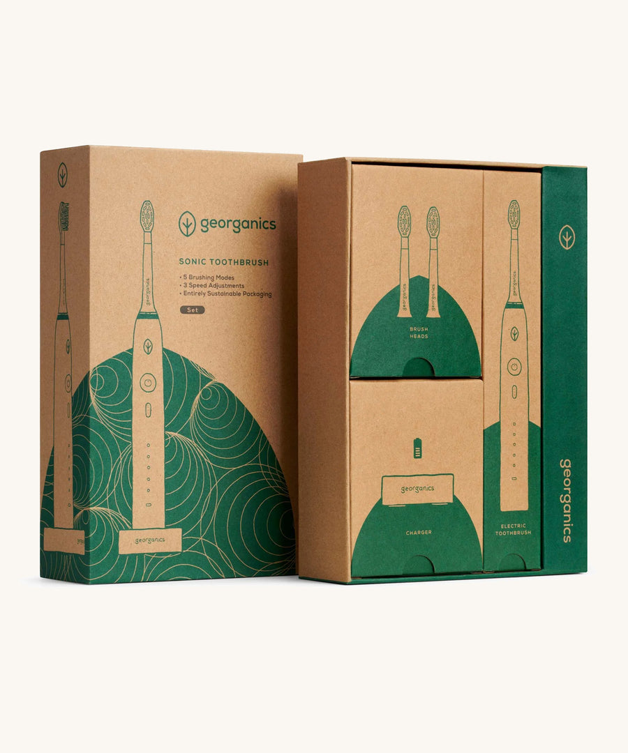 Georganics sonic toothbrush cardboard packaging 