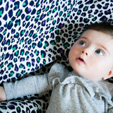 Etta Loves Extra Large Muslin Square - Purple Leopard