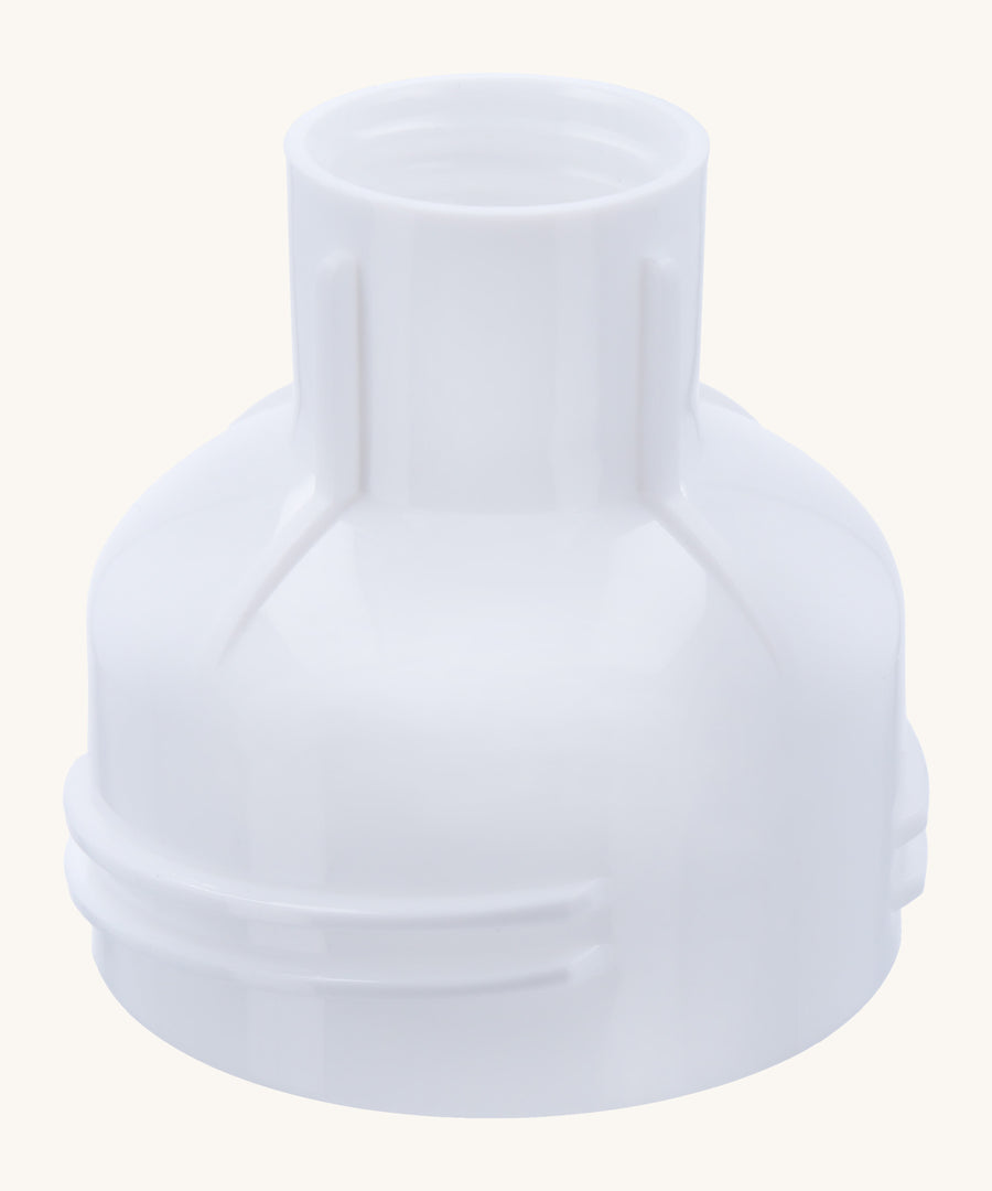 The milk adapter part included in the Lola & Lykke Complete Breast Pump Spare Part Box