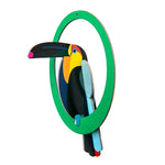 Toit du studio, carte pop-out, Toucan balançant Paradise Birds