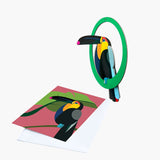 Toit du studio, carte pop-out, Toucan balançant Paradise Birds