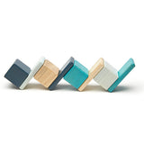 Tegu Magnetic Blocks Pocket Pouch - Blues 8 Piece