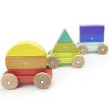 Tegu Magnetic Shape Train - Rainbow