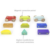 Tegu Magnetic Shape Train - Rainbow