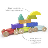 Tegu Magnetic Shape Train - Rainbow