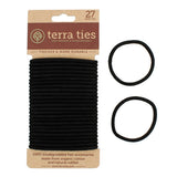 Terra Ties 27 Natural Rubber Hair Bands - Black