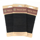 Terra Ties 27 Natural Rubber Hair Bands - Black