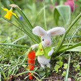 The Makerss - Small Poseable Bunny with Carrot Needle Felt Kit