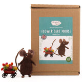 The Makerss - Kit de feutre aiguilleté pour souris avec petit chariot à fleurs