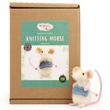 The Makerss - Small Knitting Mouse Needle Felt Kit