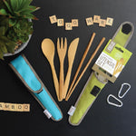 To Go Ware Indigo Bamboo Utensil Set