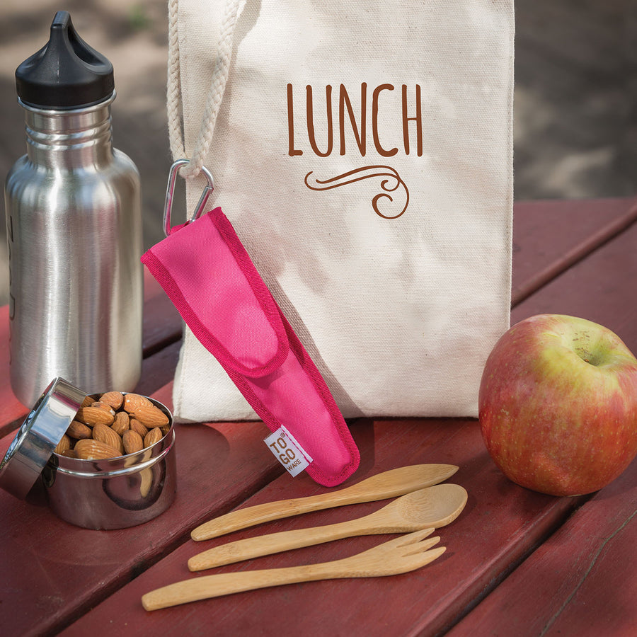 Children's bamboo utensil set with 1 x knife