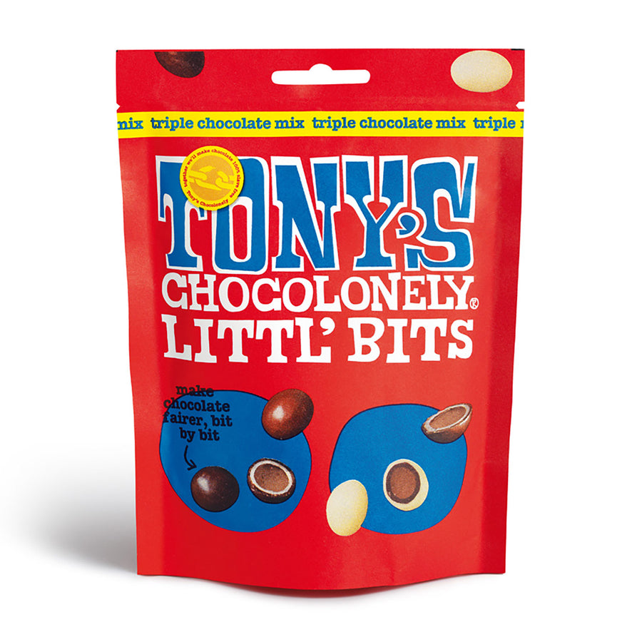 Tony's Chocolonely Littl' Bits Triple Chocolate mix pouch