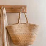 Turtle Bags Block Colour Jute Basket - Natural