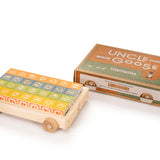 Uncle Goose Classic Wooden ABC Toy Blocks - with Pull Wagon