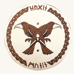 Vah Hugin & Munin Viking Round Wooden Shield