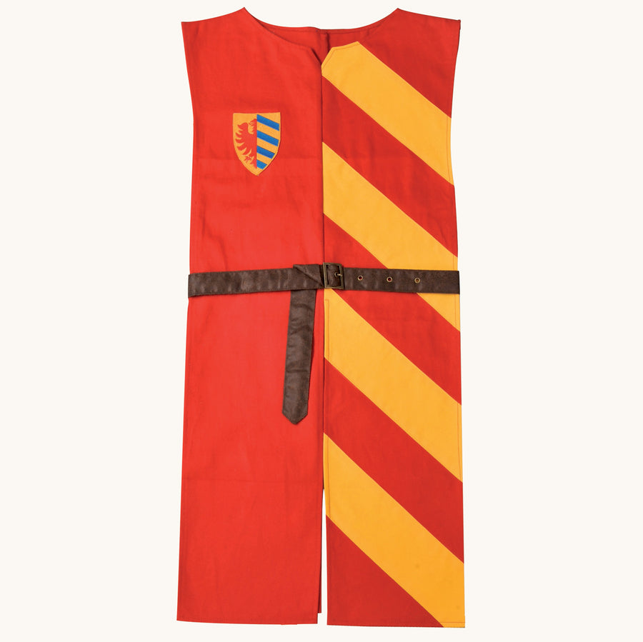 Vah Lancelot Red & Yellow Kids Dress-Up Tunic pictured on a plain background