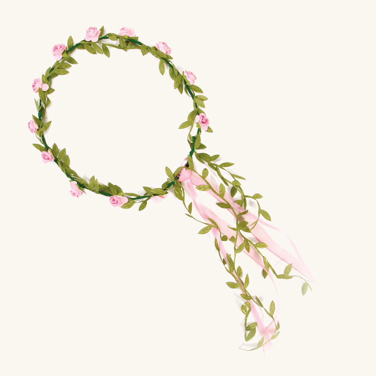 Vah Pink Flower Crown pictured on a plain background