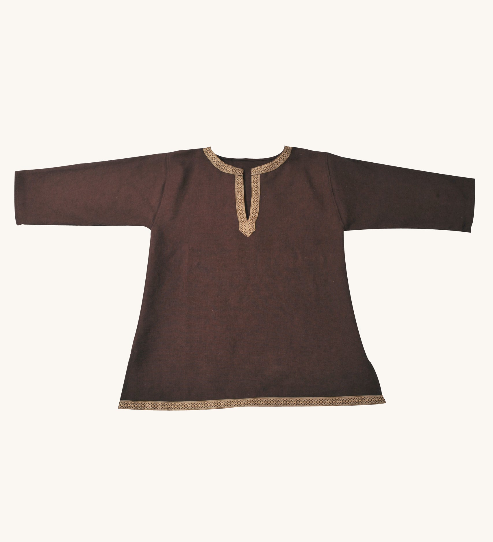 Vah Viking Child's dress up Tunic costume on a plain background. 
