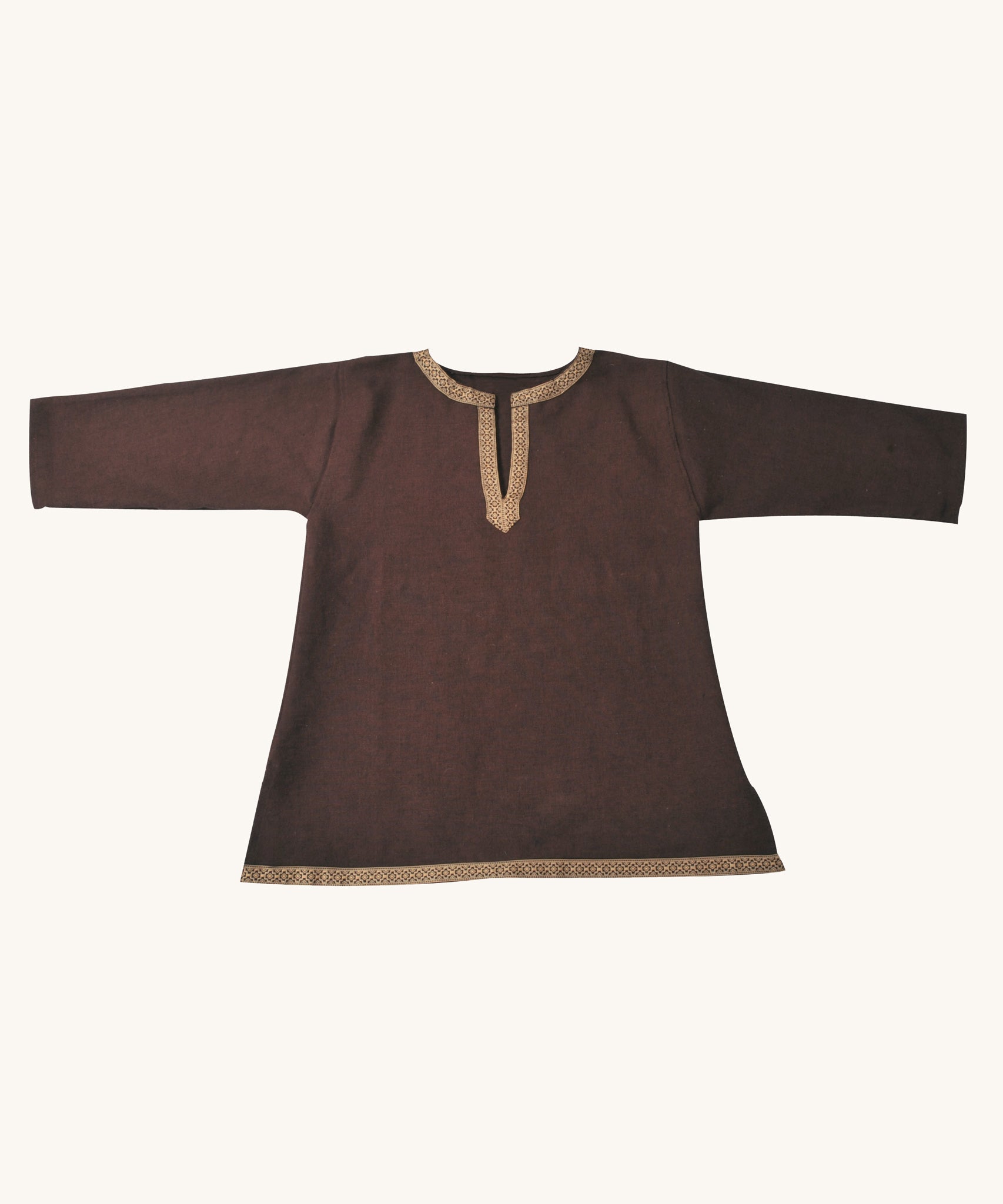 Vah Viking Child's dress up Tunic costume on a plain background. 
