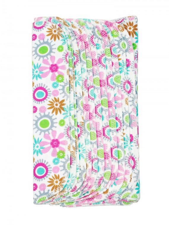 ImseVimse Reusable Cloth Wipes - Flower